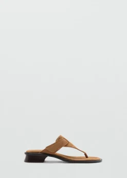 MANGO Buty|Akcesoria Skórzane*Klapki z dwoiny