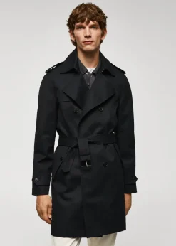 MANGO Trencze*Klasyczny wodoodporny trencz