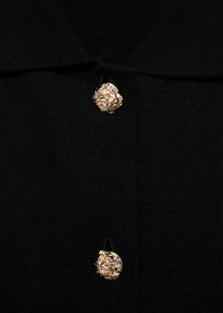MANGO Kamizelki*Knitted vest with jewel buttons