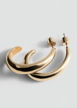 MANGO Biżuteria*Kolczyki cienkie owalne koła