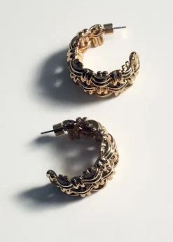 MANGO Biżuteria*Kolczyki koła z motywem splotu