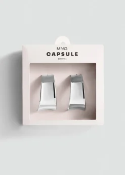 MANGO Biżuteria*Kolczyki maxi z wytłoczoną falą