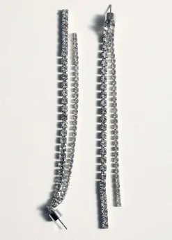 MANGO Biżuteria*Kolczyki nitka z kryształkami