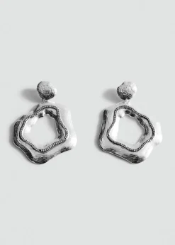 MANGO Biżuteria*Kolczyki o nieregularnym kształcie z teksturą