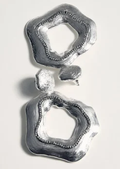 MANGO Biżuteria*Kolczyki o nieregularnym kształcie z teksturą