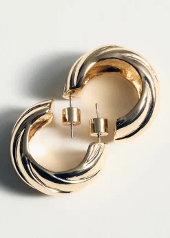 MANGO Biżuteria*Kolczyki splecione koła