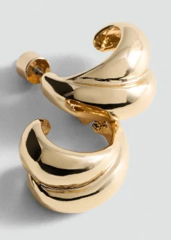 MANGO Biżuteria*Kolczyki splecione podwójne koła