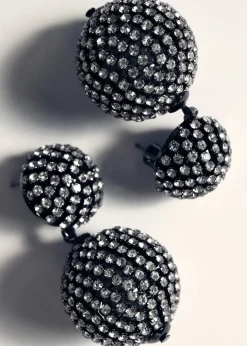 MANGO Biżuteria*Kolczyki wiszące kule z kryształkami