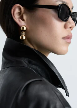 MANGO Biżuteria*Kolczyki z łączonych elementów z kryształkami