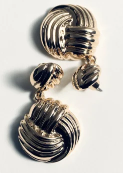 MANGO Biżuteria*Kolczyki z motywem przeplotu