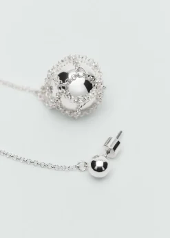 MANGO Biżuteria*Kolczyki z wiszącą kulą na łańcuszku