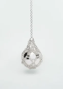 MANGO Biżuteria*Kolczyki z wiszącą kulą na łańcuszku