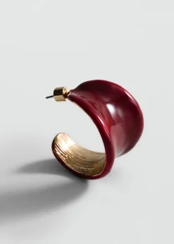 MANGO Biżuteria*Kolczyki z wytłoczoną falą