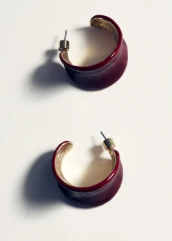 MANGO Biżuteria*Kolczyki z wytłoczoną falą