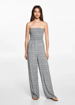 MANGO Sukienki I Kombinezony*Kombinezon bez ramiączek z nadrukiem