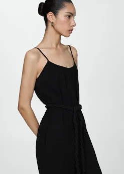 MANGO Sukienki I Kombinezony*Kombinezon na ramiączkach ze sznurkiem w pasie