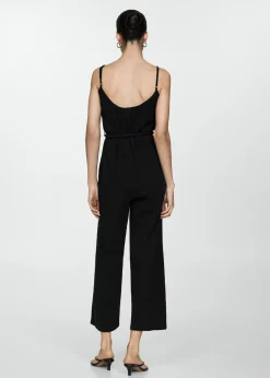 MANGO Sukienki I Kombinezony*Kombinezon na ramiączkach ze sznurkiem w pasie