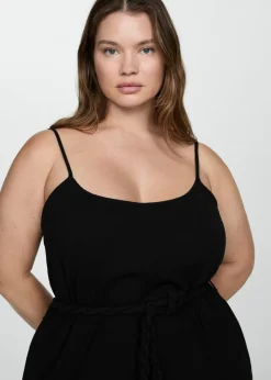 MANGO Sukienki I Kombinezony*Kombinezon na ramiączkach ze sznurkiem w pasie