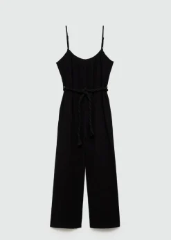MANGO Sukienki I Kombinezony*Kombinezon na ramiączkach ze sznurkiem w pasie