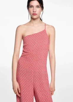 MANGO Sukienki I Kombinezony*Kombinezon o asymetrycznym kroju z nadrukiem