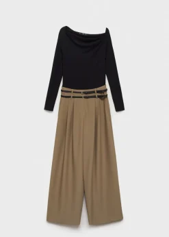 MANGO Sukienki I Kombinezony*Kombinezon o asymetrycznym kroju z paskiem