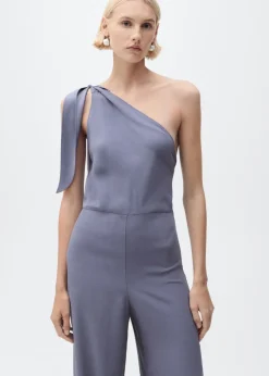 MANGO Sukienki I Kombinezony*Kombinezon satynowy o asymetrycznym kroju