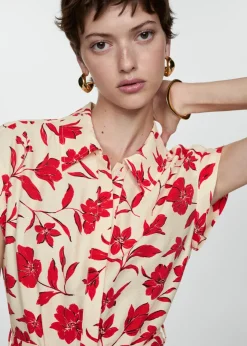 MANGO Sukienki I Kombinezony*Kombinezon w kwiaty z krótkimi nogawkami