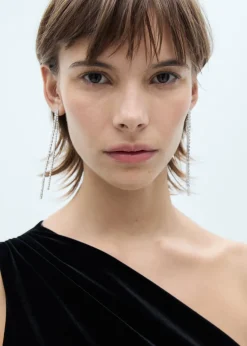 MANGO Sukienki I Kombinezony*Kombinezon z aksamitu na jedno ramię