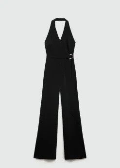 MANGO Sukienki I Kombinezony*Kombinezon z dekoltem halter i paskiem