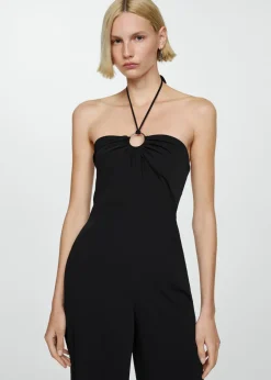 MANGO Sukienki I Kombinezony*Kombinezon z dekoltem halter i kółkiem