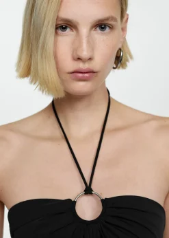 MANGO Sukienki I Kombinezony*Kombinezon z dekoltem halter i kółkiem