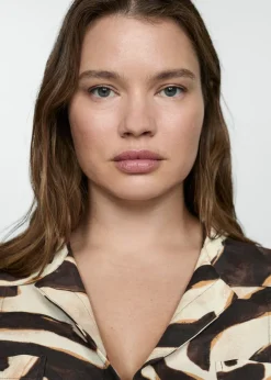 MANGO Sukienki I Kombinezony*Kombinezon z kieszeniami w zwierzęcy wzór