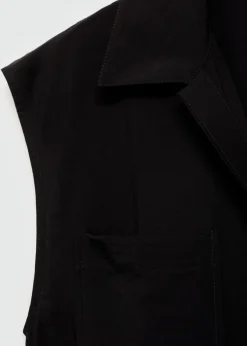 MANGO Sukienki I Kombinezony*Kombinezon z kieszeniami i kołnierzykiem koszulowym