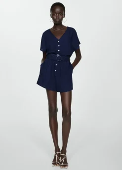 MANGO Sukienki I Kombinezony*Kombinezon z krótkimi nogawkami i paskiem