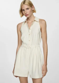 MANGO Sukienki I Kombinezony*Kombinezon z krótkimi nogawkami i paskiem