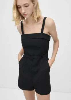 MANGO Sukienki I Kombinezony*Kombinezon z krótkimi nogawkami i paskiem