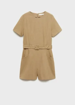 MANGO Sukienki I Kombinezony*Kombinezon z krótkimi nogawkami i paskiem