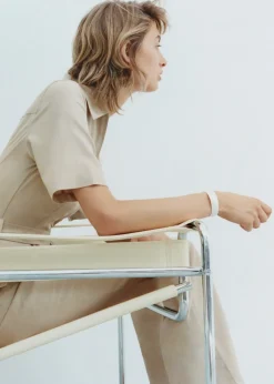 MANGO Sukienki I Kombinezony*Kombinezon z lyocellu z kołnierzykiem koszulowym