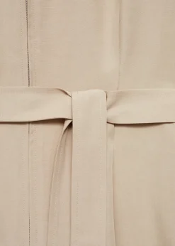 MANGO Sukienki I Kombinezony*Kombinezon z lyocellu z kołnierzykiem koszulowym