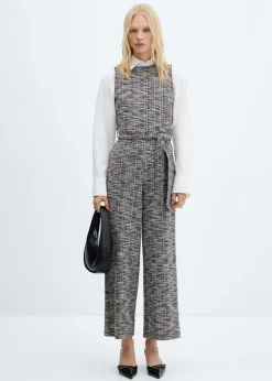 MANGO Sukienki I Kombinezony*Kombinezon z melanżowego tweedu