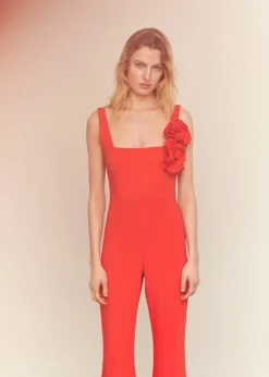 MANGO Sukienki I Kombinezony*Kombinezon z rozszerzanymi nogawkami i dużymi kwiatami