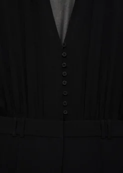 MANGO Sukienki I Kombinezony*Kombinezon z szerokimi nogawkami i prześwitującymi rękawami