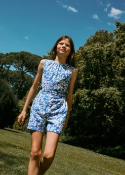 Dzieci MANGO Sukienki I Kombinezony*Kombinezon z wycięciami i nadrukiem