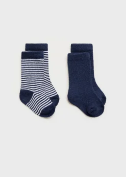 Dzieci MANGO Bielizna I Skarpetki|Akcesoria*Komplet 2 par skarpet w pasy