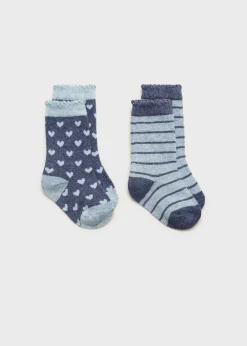 Dzieci MANGO Bielizna I Skarpetki*Komplet 2 par skarpetek ze wzorem