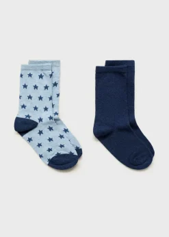 Dzieci MANGO Bielizna I Skarpetki*Komplet 2 par skarpetek ze wzorem