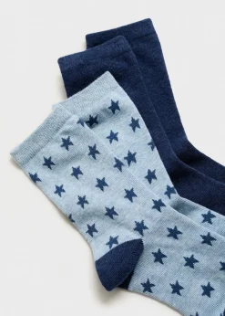 Dzieci MANGO Bielizna I Skarpetki*Komplet 2 par skarpetek ze wzorem