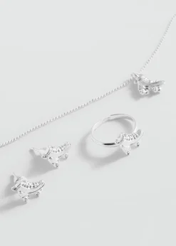 Dzieci MANGO Biżuteria*Komplet naszyjnik, pierścionek i kolczyki