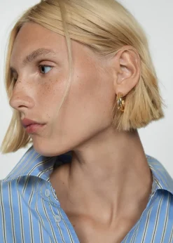 MANGO Sukienki I Kombinezony*Kopertowa sukienka koszulowa w paski