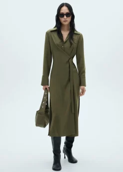 MANGO Sukienki I Kombinezony*Kopertowa sukienka koszulowa